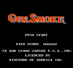 Gun.Smoke Title Screen