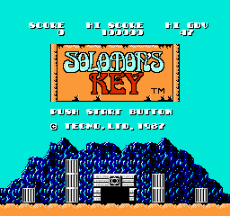 Solomon's Key Title Screen