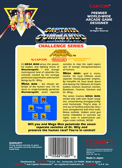 Mega Man Box Cover Back