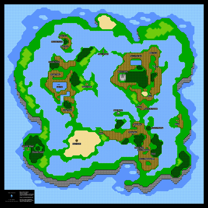 Final Fantasy III (3j) Floating Continent Overworld Poster