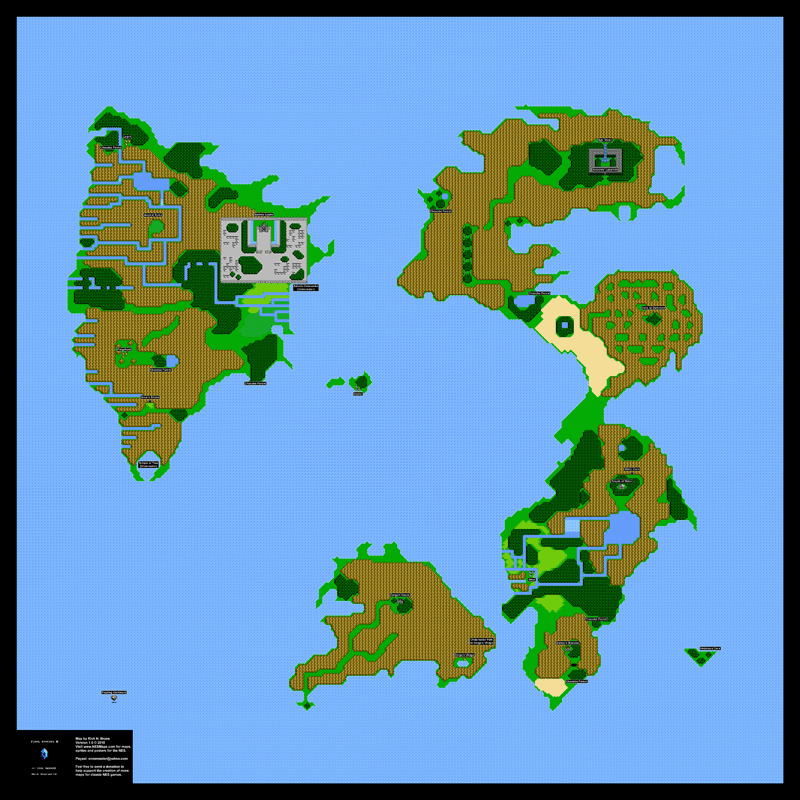 Final Fantasy III (3j) Main Overworld Poster