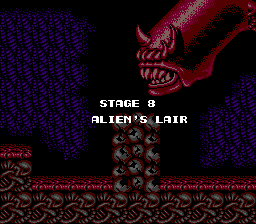 Contra Stage 8 Title - Nintendo NES
