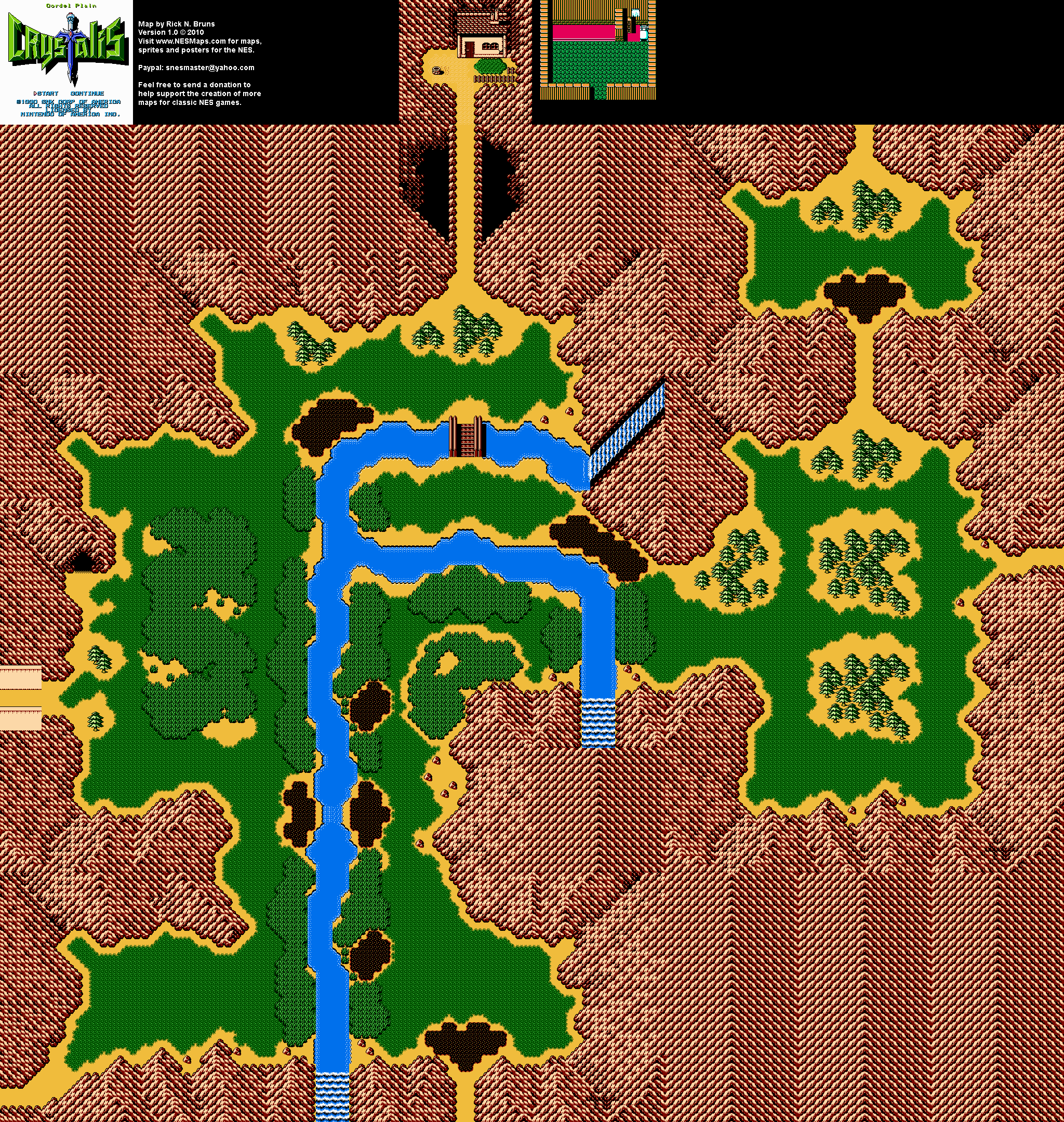 Crystalis - Cordel Plain Nintendo NES Map BG
