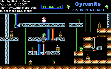 Gyromite - Phase 14 - Nintendo NES Map