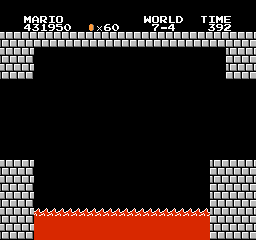 Super Mario Bros Screen Shot 7-4 Background Only