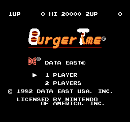 BurgerTime Title Screen