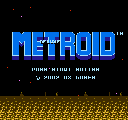 Metroid Deluxe Title Screen