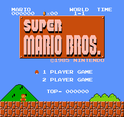Super Mario Brothers Title Screen