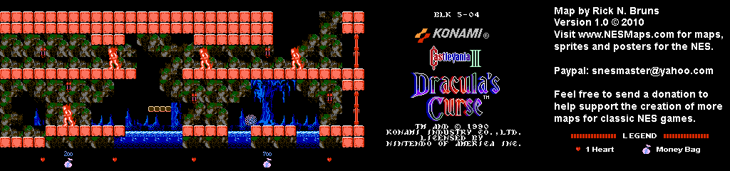 Castlevania III Dracula's Curse - Block 5-04 Nintendo NES Map