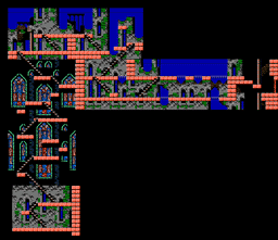 Castlevania III Block 1-02 Map Thumb Nintendo NES BG