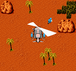 Commando Area 1-1 Screen - Nintendo NES