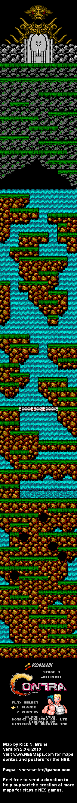 Contra - Stage 3 - Nintendo NES Map BG