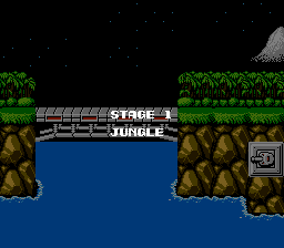 Contra Stage 1 Title - Nintendo NES