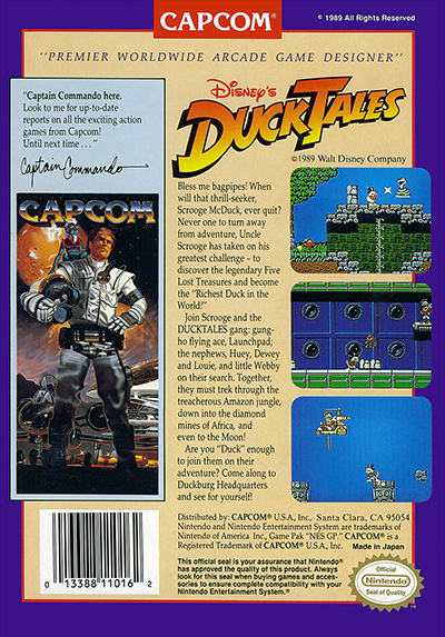 Duck Tales Box Cover Back