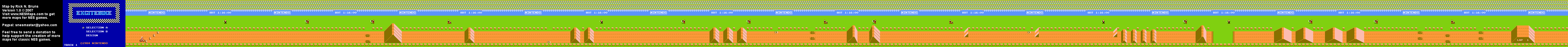 Excitebike - Track 1 - Nintendo NES Map