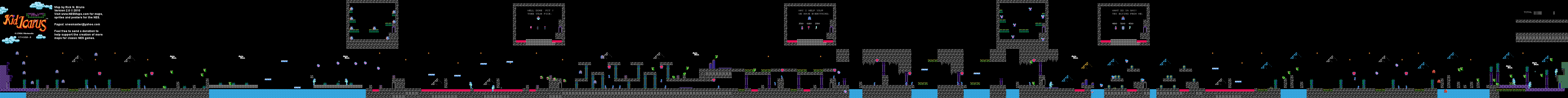 Kid Icarus - Stage 2-3 - NES Map