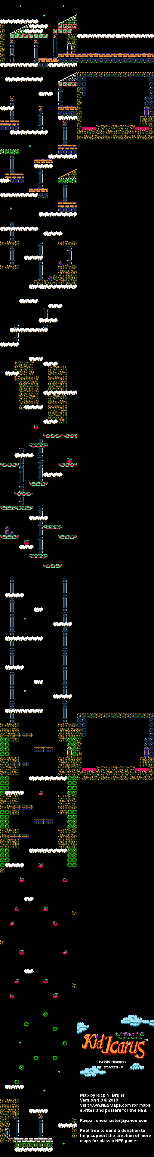 Kid Icarus - Stage 3-3 - NES Map BG