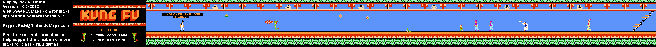 Kung Fu - 2 Floor - Nintendo NES Map