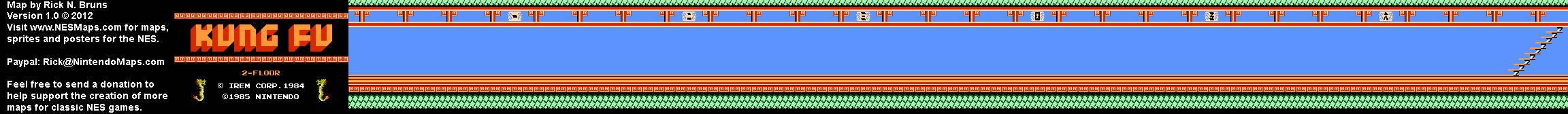 Kung Fu - 2 Floor - Nintendo NES Map BG