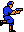 Player 1 with Gun Right - Rush'n Attack NES Nintendo Sprite