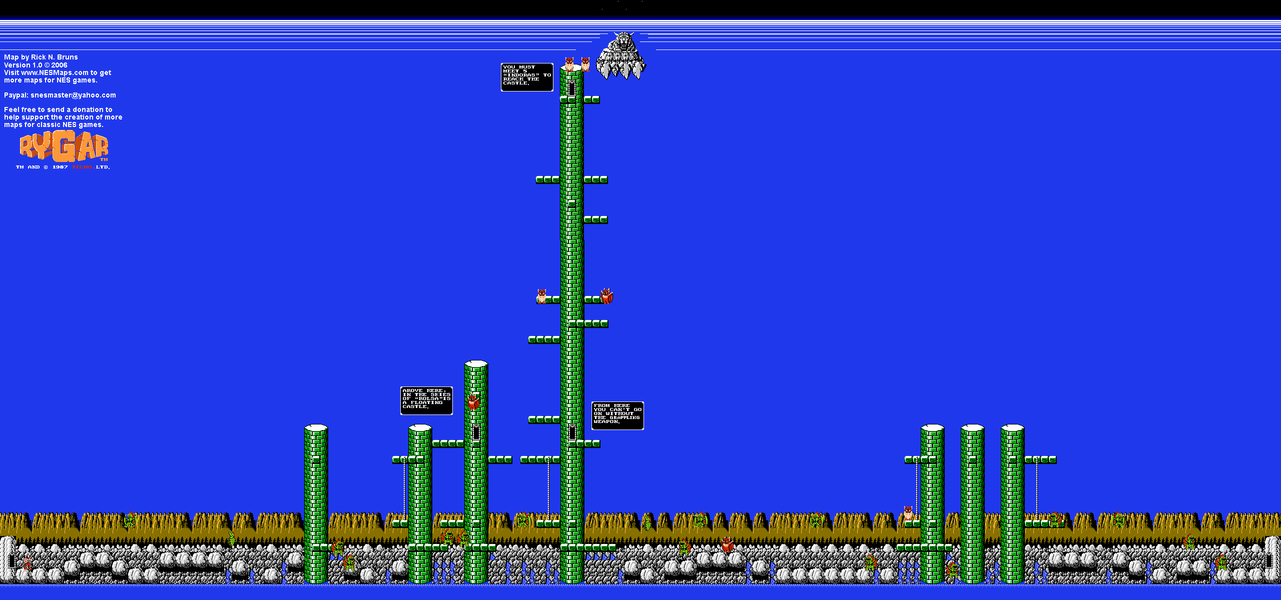 Rygar - Rolsa - NES Map
