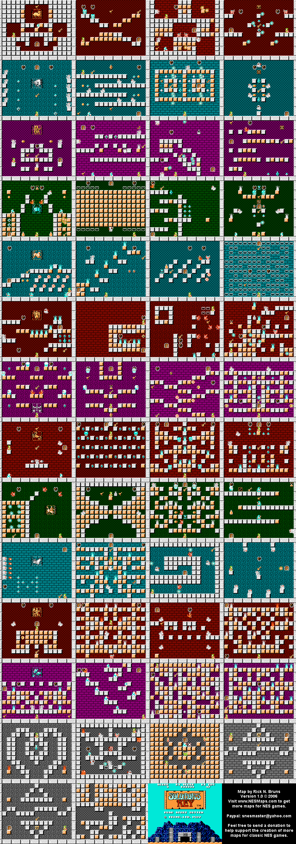 Solomon's Key - NES Map
