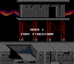 Contra Area 1 Title - Nintendo NES
