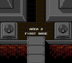 Contra Area 2 Title - Nintendo NES