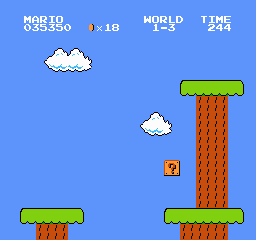 Super Mario Bros Screen Shot 1-3 Background Only
