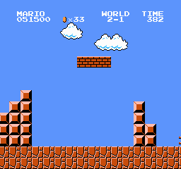 Super Mario Bros Screen Shot 2-1 Background Only