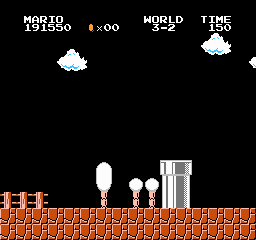 Super Mario Bros Screen Shot 3-2 Background Only