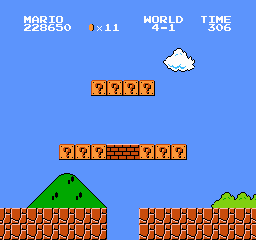 Super Mario Bros Screen Shot 4-1 Background Only