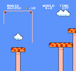 Super Mario Bros Screen Shot 4-3 Background Only