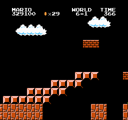 Super Mario Bros Screen Shot 6-1 Background Only