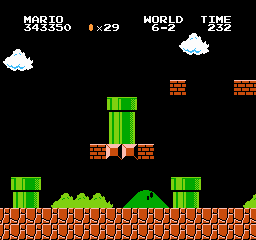 Super Mario Bros Screen Shot 6-2 Background Only