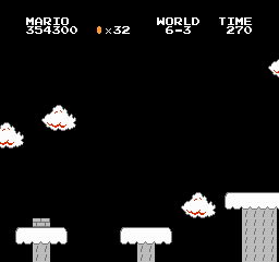 Super Mario Bros Screen Shot 6-3 Background Only