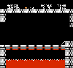 Super Mario Bros Screen Shot 6-4 Background Only