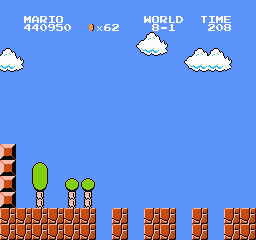 Super Mario Bros Screen Shot 8-1 Background Only