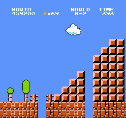 Super Mario Bros Screen Shot 8-2 Background Only