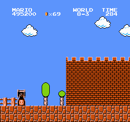 Super Mario Bros Screen Shot 8-3 Background Only