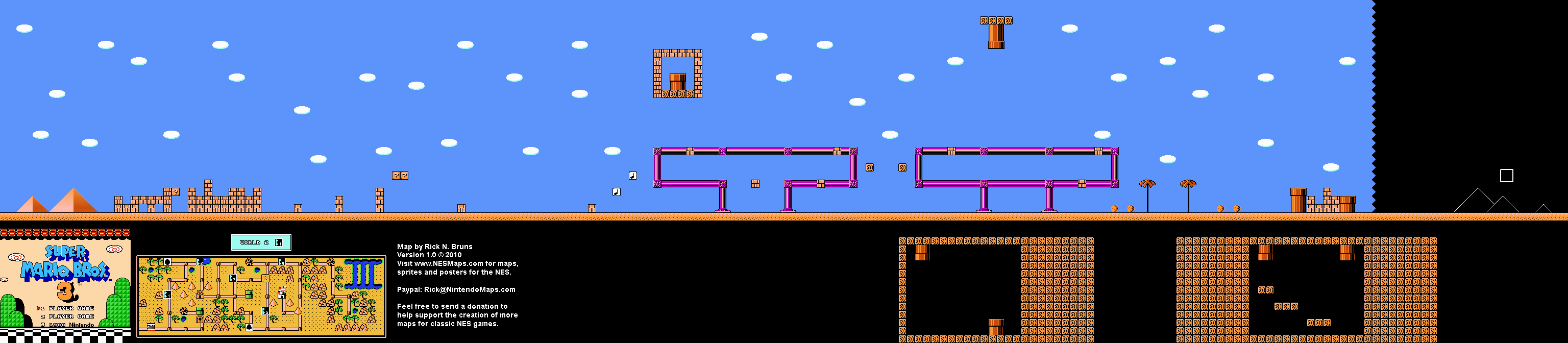 super mario bros 3 some usual day world maps