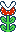 Piranha Plant Red Dark - Super Mario Brothers 3 - NES Nintendo Sprite