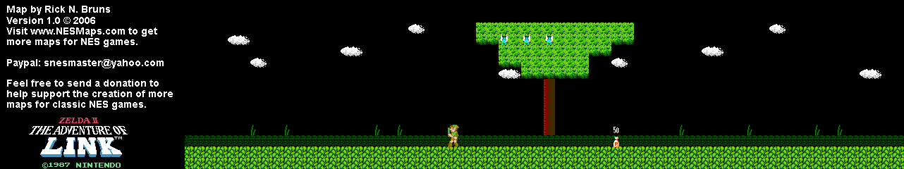 Zelda II The Adventure of Link - Forest [02] - NES Map