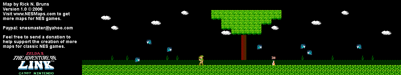 Zelda II The Adventure of Link - Forest [09] - NES Map